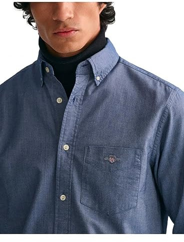 GANT Herr REG Oxford-skjorta klassisk skjorta, persisk blå, standard, persisk blå, XL