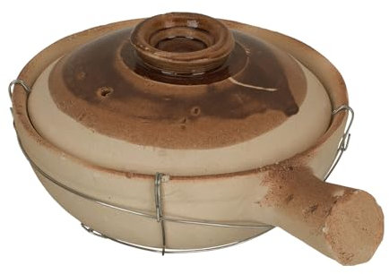 Veemoon Casseroles Noodles Chinese for Kitchen Soup Bowl Traditional Home Casserole Hot Cooking Stew L Lid Clay Pot Cookware Style Milk Accessory and Serving with Porridge