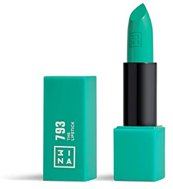 3INA - The Lipstick 793 - Turquoise - Matte Creamy Lip Colour | Long Lasting Lipstick with Vitamin E & Shea Butter - Vegan - Cruelty Free