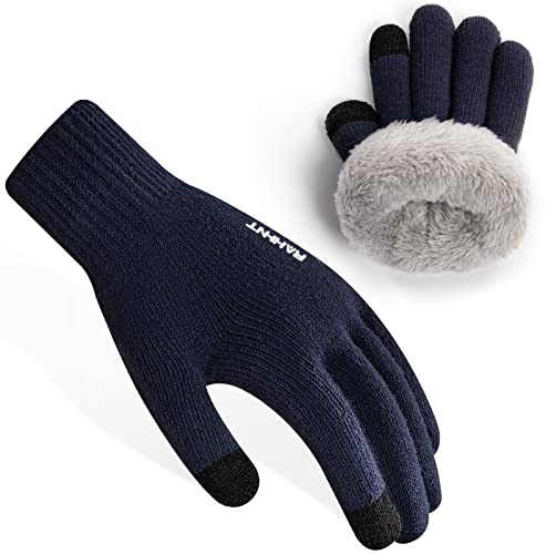 Rahhint Unisex Kinder Handschuhe Winter für Jungen Mädchen Thermohandschuhe Touchscreen Winterhandschuhe Warme Wollstrickhandschuhe mit Fleecefutter 3-15 Jahre