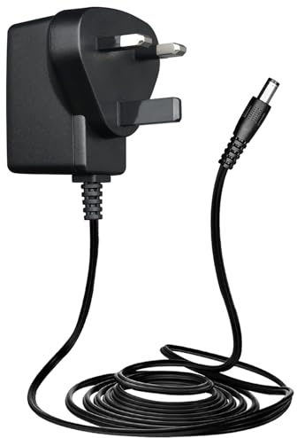 12V 0.5A/500mA 1.8M Power Supply Adapter, AC to DC 6W 12V 500mA Replacement Power Cord for Security Camera LED Strips Crosley Turntable Router Label Maker Desk Lamp Speaker and More, UKCA Certified