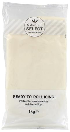 Culpitt Select Ready To Roll Icing, White Fondant Icing, Sugar Paste For Cake Decorating and Covering - 1kg