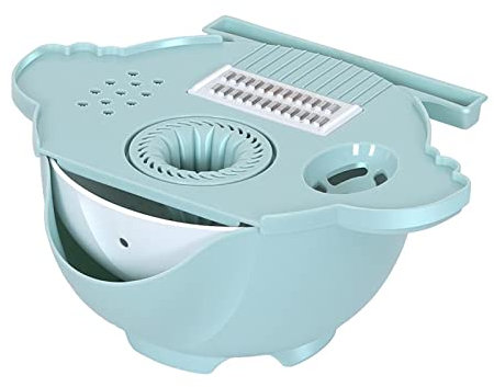 Tragbarer Schnur-Gemüseschneider – Gemüseschneider, Würfelschneider, Kartoffel-Zwiebel-Knoblauch-Zerkleinerer mit Behälter, Gemüseschneider, Reibe, Küchenmaschine klein, Käseschneider Mini