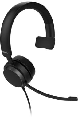 SNOM A310M Cuffie filo - Auricolari Monoaurali per Call Center e Uffici - Audio HD, Comfort Elevato, Struttura Leggera, Cancellazione Passiva del Rumore - Compatibili con Telefoni
