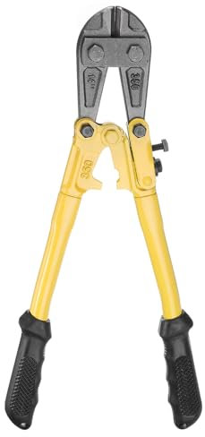 sourcing map Heavy Duty Bolt Cutter 14 Mini Lock Cutter Cr-V Alloy Steel Blades Bolt Cutter Bi-Material Handle for Wire Fence Screw Cutting Tool