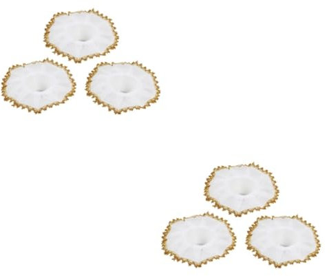 SEWACC 6 STK Halsbandhalter hochstihl Hochzeitsblumenhalter Straußkragen aus Tüll Blumenstraußhalter aus Spitze selber Machen hochzeitsdeko Spitzenkragen Hochzeitsversorgung Golden