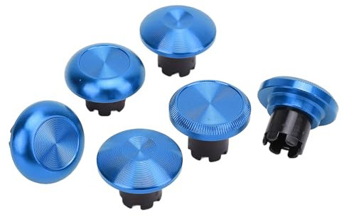 Bâtons de Pouce en Métal for Edge, for Pro, for pour Pro, for Xboxone, for XboxSeries, 6 X Capuchons de Pouce, 2 X Bâtons de Remplacement (Blue)