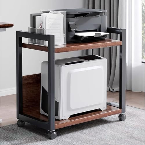Hifi rack Plattenspieler regal cd regal Modernes Audio-Rack mit Rädern,Audio-Video-Medienständer Design AV-Medienständer Audio-Rack Medienaufbewahrungsschrank Stereo-Komponenten-Rack(51x40x55cm)