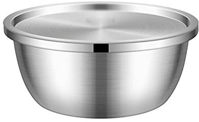 CTCOIJRN Insalatiere Insalatiere in acciaio inox con coperchio Frutta Verdura Zuppiera Stoviglie Crema Frullatore for uova Contenitore for alimenti Utensili da cucina da cucina