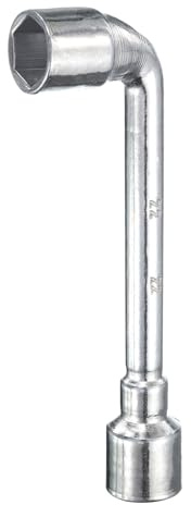 QUARKZMAN L-förmiger Winkel-Sechskantschlüssel 22mm 45# Stahl Doppelseitiger metrischer 6-Punkt-Rohrsteckschlüssel für allgemeine Reparaturen, Pipeline, Fahrrad- und Autowartung