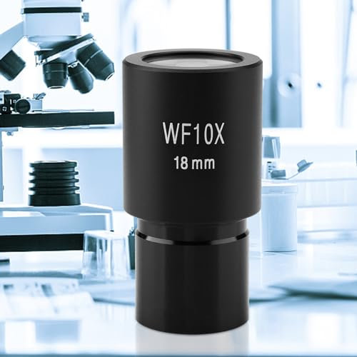 Widefield Okular för Biologiska Mikroskop - 10X Förstoringskraft, Ljus och Tydlig Bild - för Observation med Minimal ögontrötthet - Passar 23,2 Mm Linskon