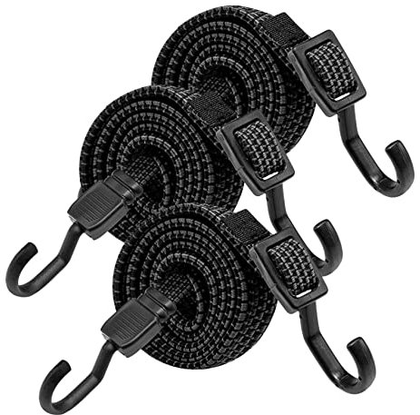 Happyyami 3stücke Teiliges Verstellbare Bungee-spannbänder Mit Haken Elastische Gepäckbefestigung Für Sicheres Transportieren Von Lasten Für Camping Und Alltag