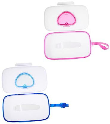 KAILIKETIY 2pezzi Scatola Salva Salviette Umidificate Portatile Per Contenitore Per Salviette Imbevute Sicuro e Riutilizzabile Per Borse Pannolini e Viaggi