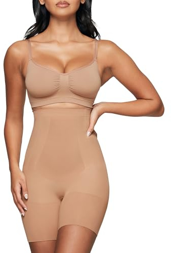 Benassie High Waisted Tummy Control Shapewear Shorts, Seamless High Compression Shapewear Women, Mojave Desert (Medium-Large)