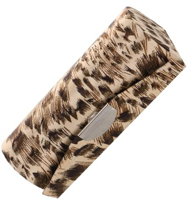 VALICLUD Organiseur De Rouge à Lèvres Léopard en Soie Miroir Intégré Mini Étui De Rangement pour Femmes Et Adolescentes, 8.50x3.00x3.00cm, Solution Élégante pour Paquet à Main