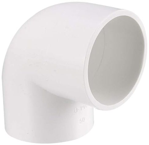 TA-VIGOR 2Pcs 50mm PVC Pipe Fittings, 90 Degree Slip Elbow Coupling Connectors, Water Pipe Corner Connection Fittings, Slip Socket Elbow Joints for Plumbing and Irrigation Systems, White