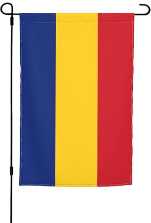 Bandera de Rumania para decoración de jardín, diseño duradero y elegante para todas las estaciones, adecuado para terrazas, balcones, césped