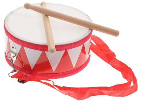 LABRIMP Kindertrommel Doppelseitige Snare Drum aus Sicherem Verschleißfestem Material mit Trommelstöcken für Junge Mädchen und Kleinkinder Pädagogisches Schlaginstrument zur Musikalischer