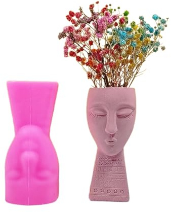 Stampi per fioriere in calcestruzzo Stampi artistici per realizzare a mano Stampi in silicone Texture in silicone per vaso di fiori Stampo creativo