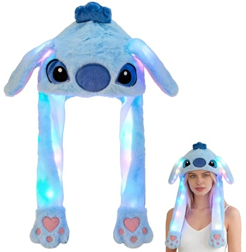 YeahBoom Beweglicher Ohr-Kaninchen-Hut,Hasen Mütze,Plüsch Bunny Ohren,Hasen Mütze mit Beweglichen Ohren,Lustiger Hut für Erwachsene Kinder,für Weihnachtsfeier Fasching,Cosplay