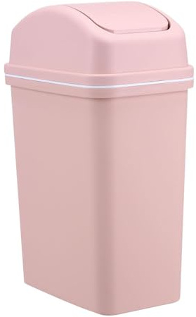 Genérico della spazzatura con coperchio ribaltabile, alto 10 litri, cestino da cucina spesso, secchio da bagno a prova di perdite, secchio B