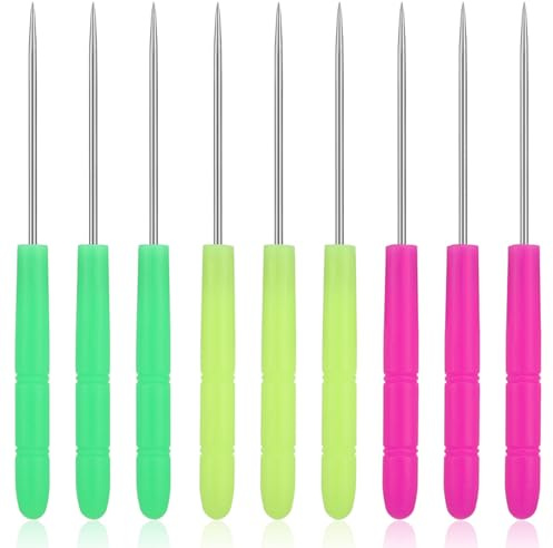 GALPADA Strumento per Cucito 50 Pezzi Ago Punteruolo per Ricamo e Riparazione, Facile da Usare in Plastica e Metallo, per Lavori di Cucito e Artigianato Colore Casuale