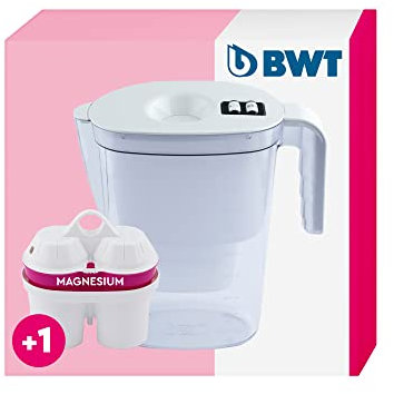 BWT Filtro de agua Vida White de 2,6 L | Filtro con 1 cartucho de filtro de magnesio | Filtro de agua potable | Filtra cal, cloro, plomo y cobre