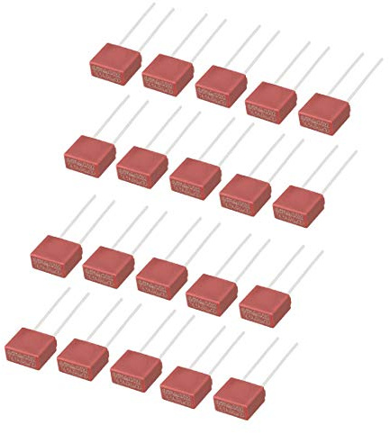 sourcing map 20Stk DIP Halterunged Miniatur Quadrat Mikro Sicherung T6,3A 6,3A 250V rot DE de