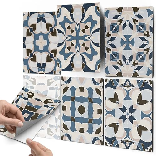 CREATISTO Mosaik-Fliesen Fliesenaufkleber Fliesenfolie - Stylische Sticker Aufkleber für Fliesen I Klebefliesen Deko Folie für Küche u. Bad/Badezimmer (15x20 cm I 6 -Teilig)