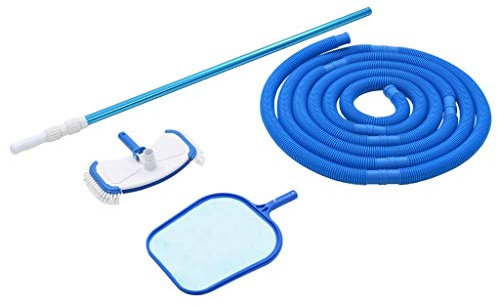 yorten Poolreinigungsset 4-TLG, Vakuumsauger, Kescher, Schlauch, Aluminiumstange, Reinigungsset