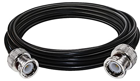 TUOLNK BNC kabel RG58 Verlängerungkabel BNC Stecker auf BNC Stecker Jumper Low Loss 50 Ohm CB Funk Koaxialkabel 16,4 FT (5 M) BNC WiFi Antenn Koaxialkabel för Zwei Wege Radio Walkie Talkie