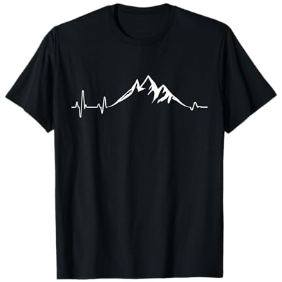 Berge Herzschlag Liebe Klettern Trekking Berge T-Shirt