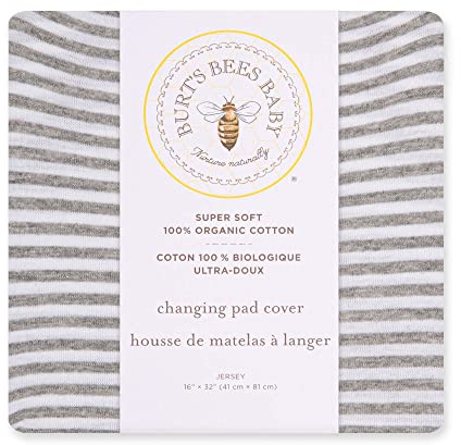 Burt's Bees Baby Uni-Baby-Geschenkset – Babybettlaken, Wickelunterlage, 100% Bio-Baumwolle, Essentials Bundle