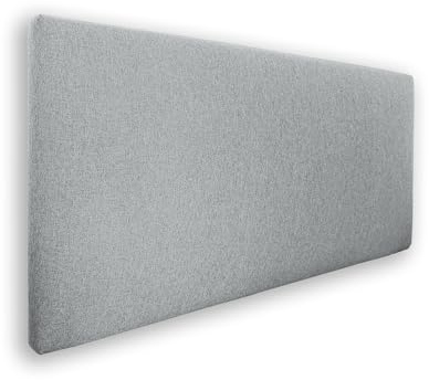 Silcar Home - Cabecero de Cama 90 Tejido Gris Claro Jep - Estructura de Madera, Tapizado en Polipiel Liso, Diseño Moderno, Fácil Instalación, Acolchado - Tela Gris Claro, 90 cm