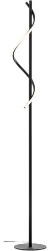Lightbox LED Stehlampe mit 1,5 m Höhe - zeitlose Standleuchte mit Schalter - 16 W - 1700 lm - 4000 K - aus Metall/Kunststoff - in Matt Schwarz