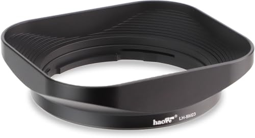 Haoge Quadratische Gegenlichtblende aus Metall für Sigma 23 mm F1.4 DC DN Objektiv LH-SM23 Bajonett, AM LH-SM23