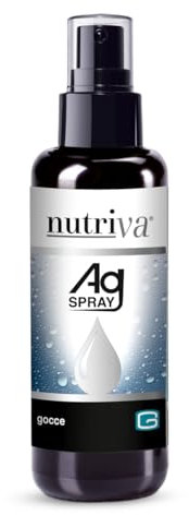 NUTRIVA AG Spray, Argento Colloidale e Acido Ialuronico, Igiene e Protezione Cavo Orale, Benessere Bocca, Detersione,50ml, Senza Glutine