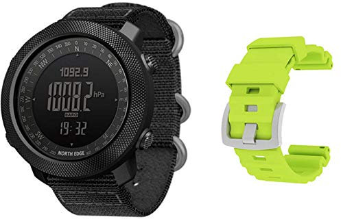 ASVIL Montre intelligente de sport pour homme pour course à pied, escalade, natation, boussole, altimètre, baromètre, étanche, 50 m (P) (M)