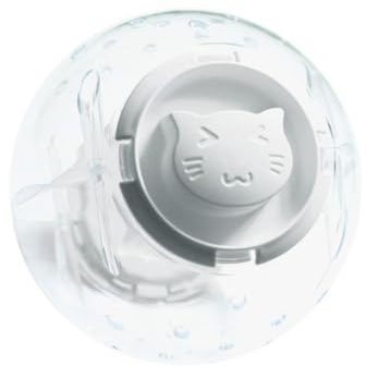 Sharplace Boule d'exercice pour Hamster de 16cm, Roue à Boule de Gerbille avec Trous d'aération, Installation Facile, Accessoires de Cage, Jouet interactif, Blanc