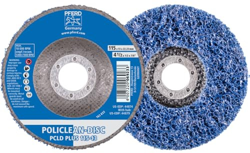 PFERD TOOLS POLICLEAN PLUS PCLD Reinigungsvlies | Durchmesser 115x13 m Bohrung Durchmesser 22,3mm| 44698009 - für grobe Reinigungsarbeiten