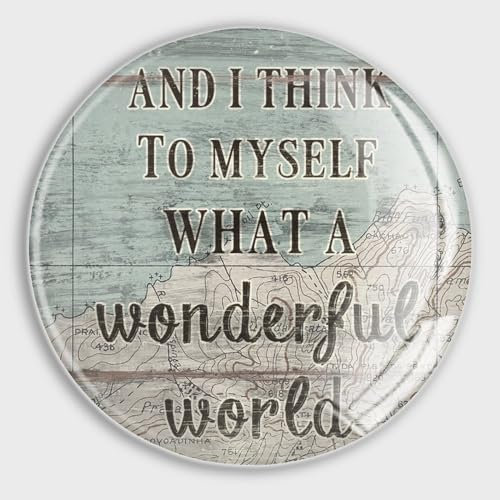 luckluccy Kühlschrankmagnete mit englischer Aufschrift And I Think to Myself What A Wonderful World, kleine Magnete, Vintage-Karte, starker Magnet, Familiengebet, Kühlschrankmagnete für Whiteboard,