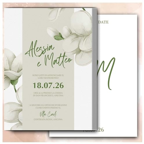 Partecipazioni Matrimonio Personalizzate 8pz Essential WI-3 EchoPrint