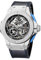 FEICE Skeleton Automatik Uhr Herren Analog mit Edelstahl Saphirspiegel Schwarzes Silikonarmband Ø42.5mm FM701