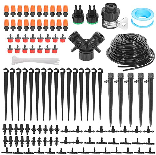 Dariokki 151 St¨¹Ck ?Sserung Set, 25M Mini Tropfen ?Sserung System mit Einstellbarer D¨¹Sen Sprinkler Anlage und Tropfer Automatik
