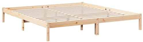 vidaXL Sängram utan madrass extra lång 180x220 cm massiv furu