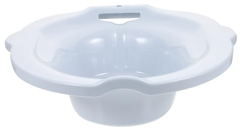 COLLBATH Pp Pflegebecken Sitzbad für Toilette mit Überlaufschutz Ergonomisch Breiter Rand Sitzbadewanne für Schwangere und Postpartum Reinigung