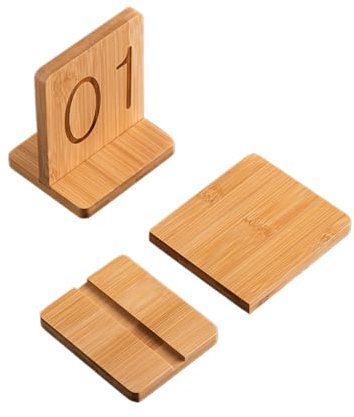 Tischnummern aus Holz, doppelseitig, mit abnehmbarem Boden, ideal für Bankette, Hochzeiten und Veranstaltungen