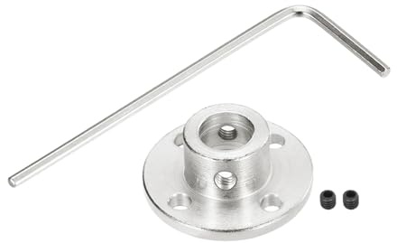 QUARKZMAN 4 Pz 10mm Accoppiamento a Flangia Connettore Rigid Guide Modello Accoppiatore Accessorio Albero Albero Fissaggi con Mini Chiave Esagonale e Vite di Fissaggio, Argento