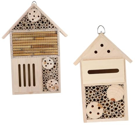 Happyyami 2pièces Maison pour Insectes Nid De Bourdons Et Décoration De Jardin Habitat pour Et Scarabées Observatoire Insectes