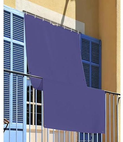 INTRECCI Tenda da Sole per Esterno, Tenda da Sole per Balconi, Impermeabile, a Caduta, 290x300 cm con Occhielli Laterali, Telo Ombreggiante, Riduce Luce e Calore, Migliora la Privacy, Colore Blu